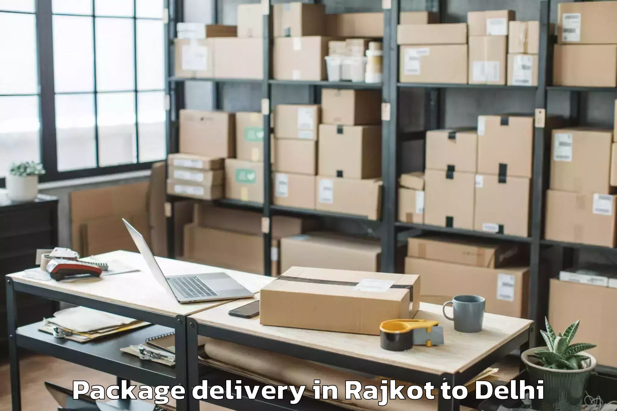 Leading Rajkot to Delhi Technological University Package Delivery Provider